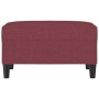 Poggiapiedi Rosso Vino 70x55x41 cm in Tessuto