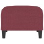 Poggiapiedi Rosso Vino 70x55x41 cm in Tessuto
