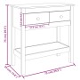 Tavolo Consolle 75x35x75 cm in Legno Massello di Pino