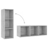 Mobile Porta TV Grigio Cemento 107x35x37 cm Legno Multistrato