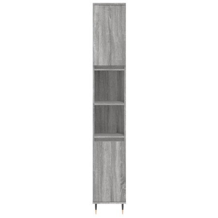 Set Mobili da Bagno 3 pz Grigio Sonoma in Legno Multistrato