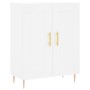 Credenza Bianca 69,5x34x180 cm in Legno Multistrato