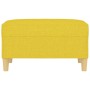 Poggiapiedi Giallo Chiaro 70x55x41 cm in Tessuto