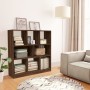 Libreria Rovere Marrone 97,5x29,5x100 cm in Legno Multistrato