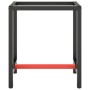 Telaio per Banco da Lavoro Nero Rosso Opaco 70x50x79 cm Metallo