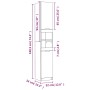 Set Mobili da Bagno 4 pz Rovere Fumo in Legno Multistrato