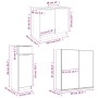 Set Mobili da Bagno 4 pz Rovere Fumo in Legno Multistrato