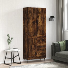 Credenza Rovere Fumo 69,5x34x180 cm in Legno Multistrato