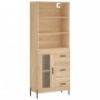 Credenza Rovere Sonoma 69,5x34x180 cm in Legno Multistrato