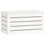 Contenitore Portaoggetti Bianco 59,5x36,5x33cm Massello di Pino