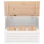 Contenitore Portaoggetti Bianco 59,5x36,5x33cm Massello di Pino