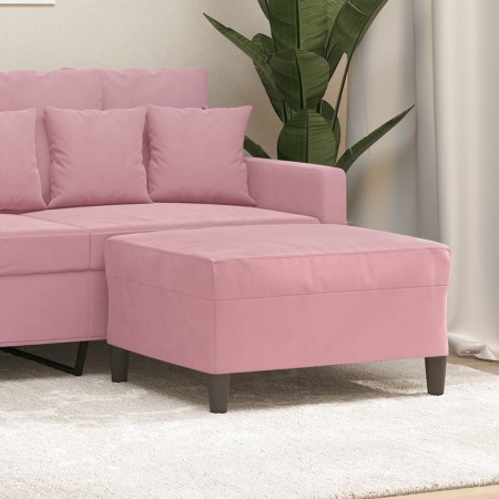 Poggiapiedi rosa 70x55x41 cm in Velluto