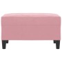 Poggiapiedi rosa 70x55x41 cm in Velluto