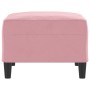 Poggiapiedi rosa 70x55x41 cm in Velluto
