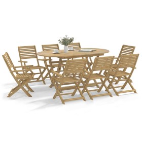 Sedie Giardino Pieghevoli 6pz 54,5x61,5x86,5 cm Massello Acacia