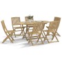 Sedie Giardino Pieghevoli 6 pz 54,5x58x90 cm Massello Acacia