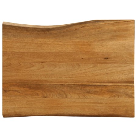 Piano per Tavolo 70x60x2,5cm Bordi Vivi in Legno Massello Mango