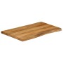 Piano per Tavolo 70x60x2,5cm Bordi Vivi in Legno Massello Mango