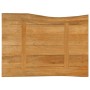 Piano per Tavolo 70x60x2,5cm Bordi Vivi in Legno Massello Mango