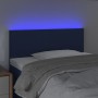 Testiera a LED Blu 90x5x78/88 cm in Tessuto