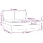 Giroletto a Molle con Materasso Grgio 200x200 cm in Similpelle