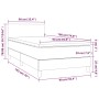 Giroletto a Molle con Materasso Blu 90x190 cm in Tessuto