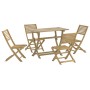 Set da Pranzo per Giardino 5 pz in Legno Massello di Acacia