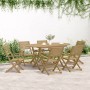 Sedie Giardino Pieghevoli 8pz 54,5x61,5x86,5 cm Massello Acacia