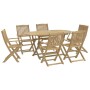 Set da Pranzo da Giardino 7 pz in Legno Massello di Acacia