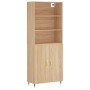 Credenza Rovere Sonoma 69,5x34x180 cm in Legno Multistrato