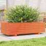 Fioriera Giardino Marrone Cera 90x40x26,5cm Legno Massello Pino