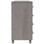 Credenza HAMAR Grigio Chiaro 113x40x80cm Legno Massello di Pino