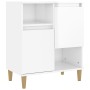 Credenze 2pz Bianco Lucido 60x35x70 cm in Legno Multistrato