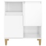 Credenze 2pz Bianco Lucido 60x35x70 cm in Legno Multistrato