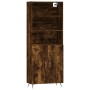 Credenza Rovere Fumo 69,5x34x180 cm in Legno Multistrato