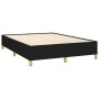 Giroletto a Molle con Materasso Nero 140x190 cm in Tessuto