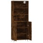 Credenza Rovere Fumo 69,5x34x180 cm in Legno Multistrato