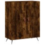 Credenza Rovere Fumo 69,5x34x180 cm in Legno Multistrato