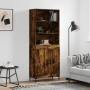 Credenza Rovere Fumo 69,5x34x180 cm in Legno Multistrato