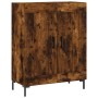 Credenza Rovere Fumo 69,5x34x180 cm in Legno Multistrato