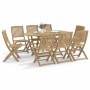 Set da Pranzo da Giardino 9 pz Legno Massello di Acacia