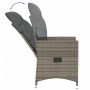 Set da Bistrò 3 pz con Cuscini Grigio in Polyrattan