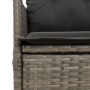 Set da Bistrò 3 pz con Cuscini Grigio in Polyrattan