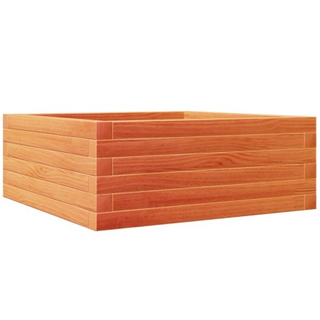 Fioriera Giardino Marrone Cera 60x60x23 cm Legno Massello Pino