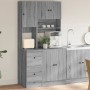 Mobile da Cucina Grigio Sonoma 95x50x180cm in Legno Multistrato