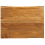 Piano Tavolo 110x80x2,5 cm Bordi Vivi in Legno Massello Mango