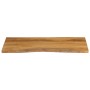 Piano Tavolo 120x60x3,8 cm Bordi Vivi in Legno Massello Mango