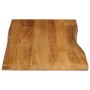 Piano Tavolo 120x60x3,8 cm Bordi Vivi in Legno Massello Mango