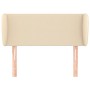 Testiera ad Orecchio Crema 93x23x78/88 cm in Tessuto