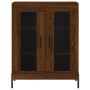 Credenza Rovere Marrone 69,5x34x180 cm in Legno Multistrato